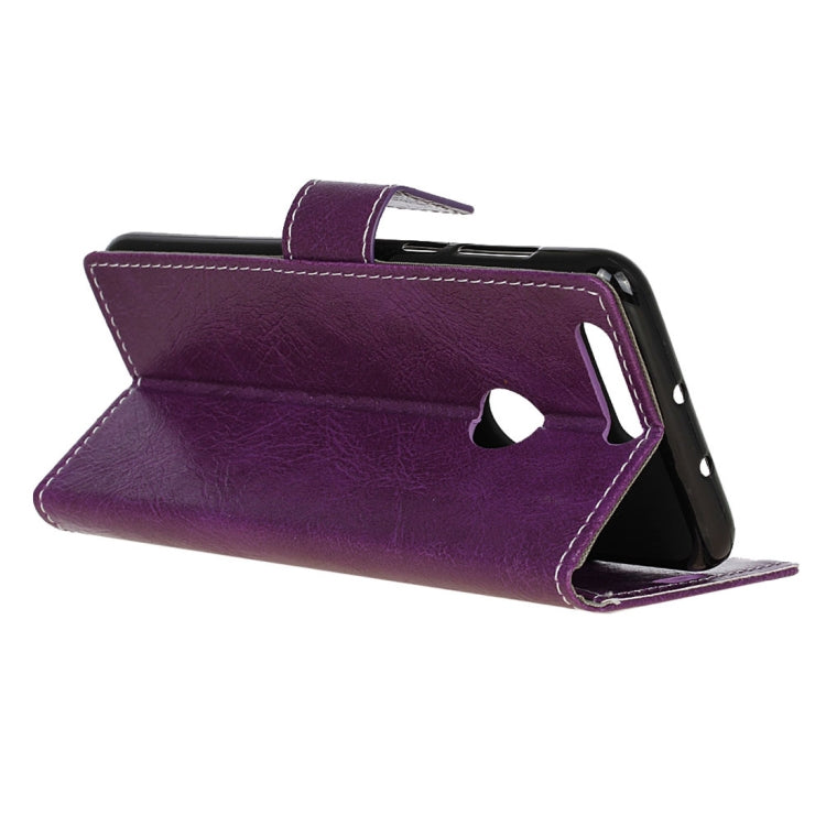 Retro Crazy Horse Texture Horizontal Flip Leather Case for Xiaomi Mi 8 Lite, with Holder & Card Slots & Wallet & Photo Frame