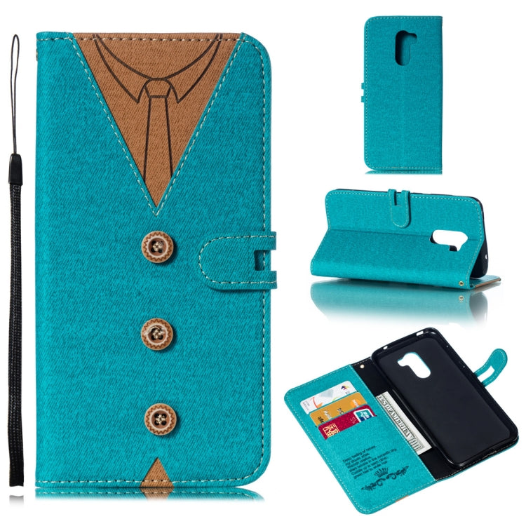 Splicing Embossed Male Style Horizontal Flip Leather Case for Xiaomi Pocophone F1, with Holder & Card Slots & Wallet & Lanyard