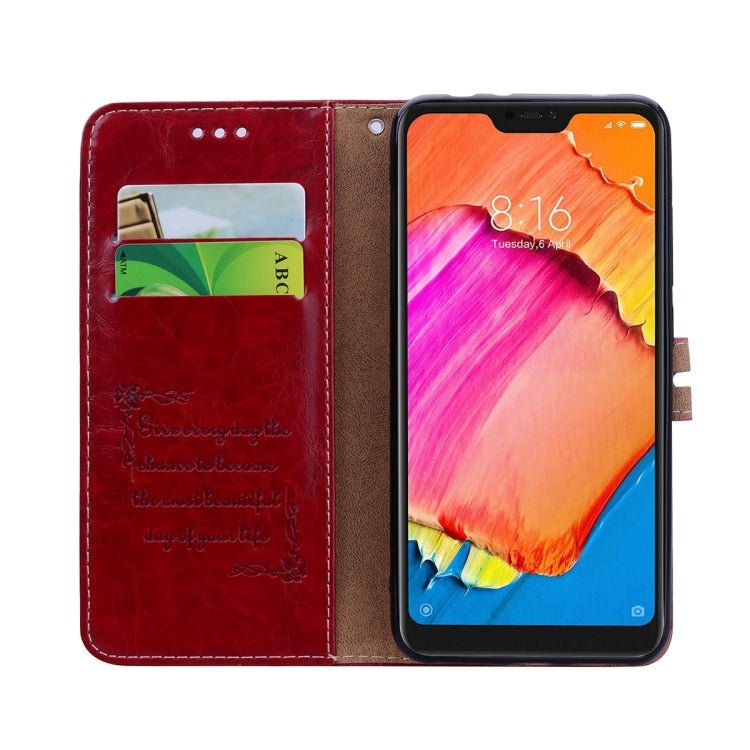 Business Style Oil Wax Texture Horizontal Flip Leather Case for Xiaomi Redmi Note 6 Pro, with Holder & Card Slots & Wallet