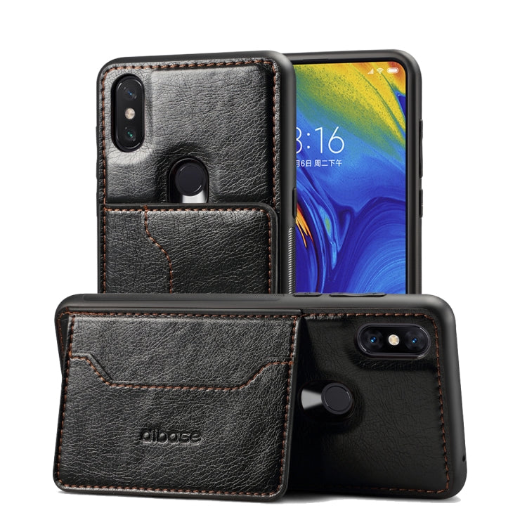 Dibase TPU + PC + PU Crazy Horse Texture Protective Case for Xiaomi Mi Mix 3, with Holder & Card Slots
