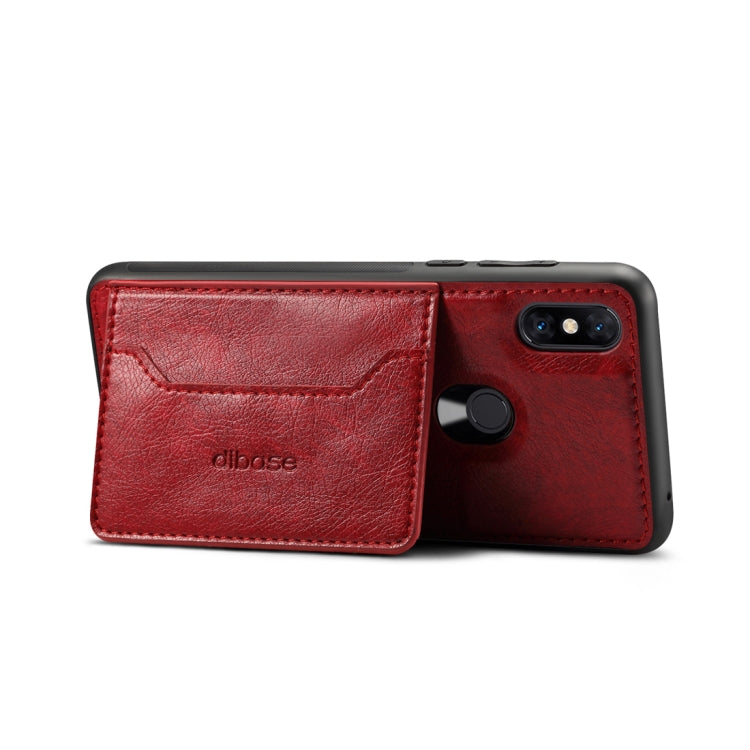 Dibase TPU + PC + PU Crazy Horse Texture Protective Case for Xiaomi Mi Mix 3, with Holder & Card Slots