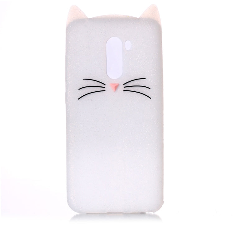 Cat Whiskers Pattern Silicone Protective Case for Xiaomi Pocophone F1 (White)