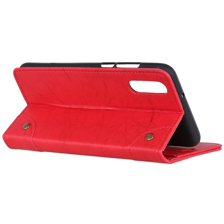 Copper Buckle Retro Crazy Horse Texture Horizontal Flip Leather Case for Xiaomi Mi 9, with Holder & Card Slots & Wallet