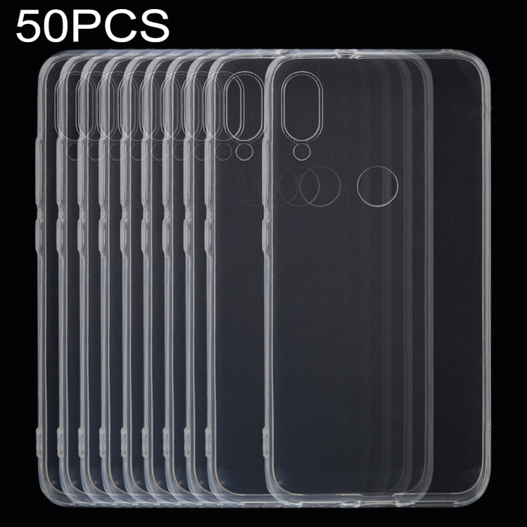50 PCS 0.75mm Ultrathin Transparent TPU Soft Protective Case for Xiaomi Mi Play