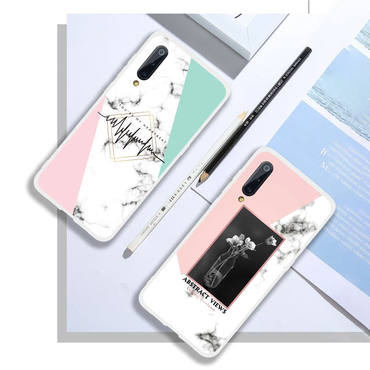Dream Text Matte Semi-transparent TPU Marble Phone Case for Xiaomi Mi 9