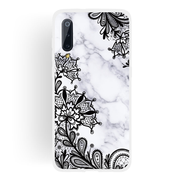 Lace Flower  Matte Semi-transparent TPU Marble Mobile Phone Case for Xiaomi Mi 9