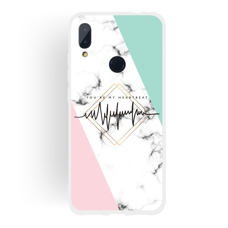 ECG Scrub Semi-transparent TPU Marble Phone Case for Xiaomi Redmi Note 7