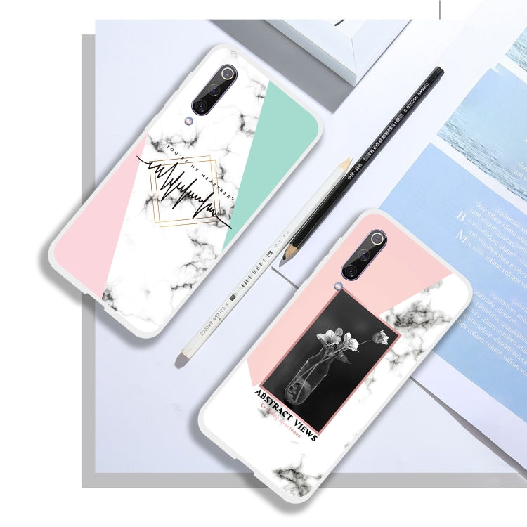 Moon Text Semi-transparent TPU Marble Phone Case for Xiaomi Mi 9 SE