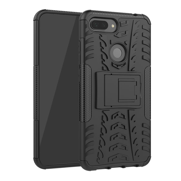 Shockproof  PC + TPU Tire Pattern Case for Xiaomi Mi 8 Lite, with Holder