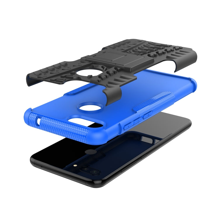 Shockproof  PC + TPU Tire Pattern Case for Xiaomi Mi 8 Lite, with Holder