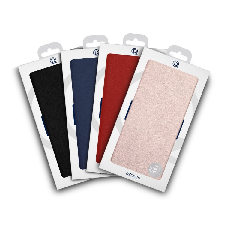 DZGOGO MILO Series PC + PU Horizontal Flip Leather Case for Xiaomi Redmi 7 / Redmi Y3, with Holder & Card Slot & Wallet