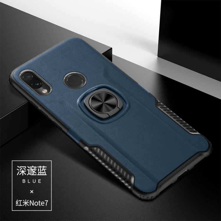 Shockproof Car Magnetic Case with 360 Degree Gold Armor Ring for Xiaomi Redmi Note7