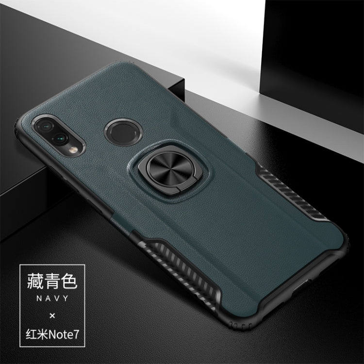 Shockproof Car Magnetic Case with 360 Degree Gold Armor Ring for Xiaomi Redmi Note7