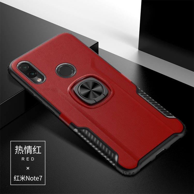 Shockproof Car Magnetic Case with 360 Degree Gold Armor Ring for Xiaomi Redmi Note7