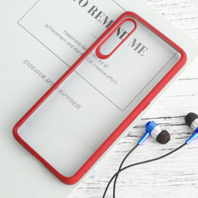 Shockproof Pure Color Border Acrylic + TPU Protective Case for Xiaomi Mi 9(Red)