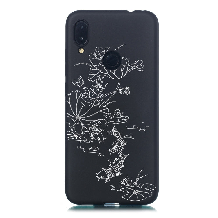 Lotus Pond Painted Pattern Soft TPU Case for Xiaomi Redmi Note 7