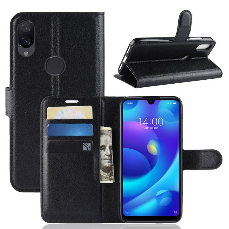 Litchi Texture Horizontal Flip Leather Case for Xiaomi Mi Play, with Wallet & Holder & Card Slots