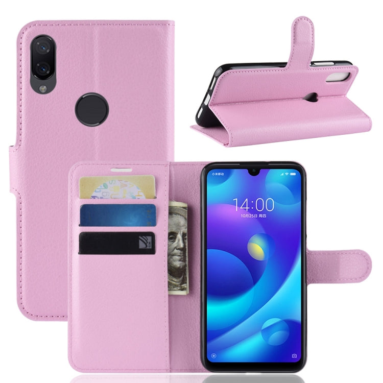 Litchi Texture Horizontal Flip Leather Case for Xiaomi Mi Play, with Wallet & Holder & Card Slots