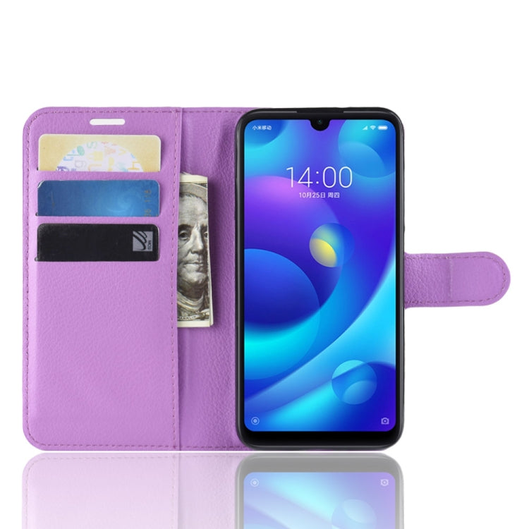 Litchi Texture Horizontal Flip Leather Case for Xiaomi Mi Play, with Wallet & Holder & Card Slots