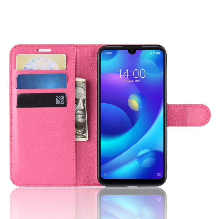 Litchi Texture Horizontal Flip Leather Case for Xiaomi Mi Play, with Wallet & Holder & Card Slots