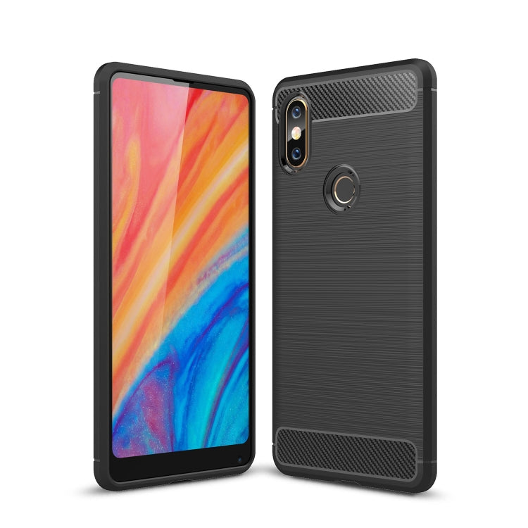 Brushed Texture Carbon Fiber Shockproof TPU for Xiaomi Mi Mix 2S