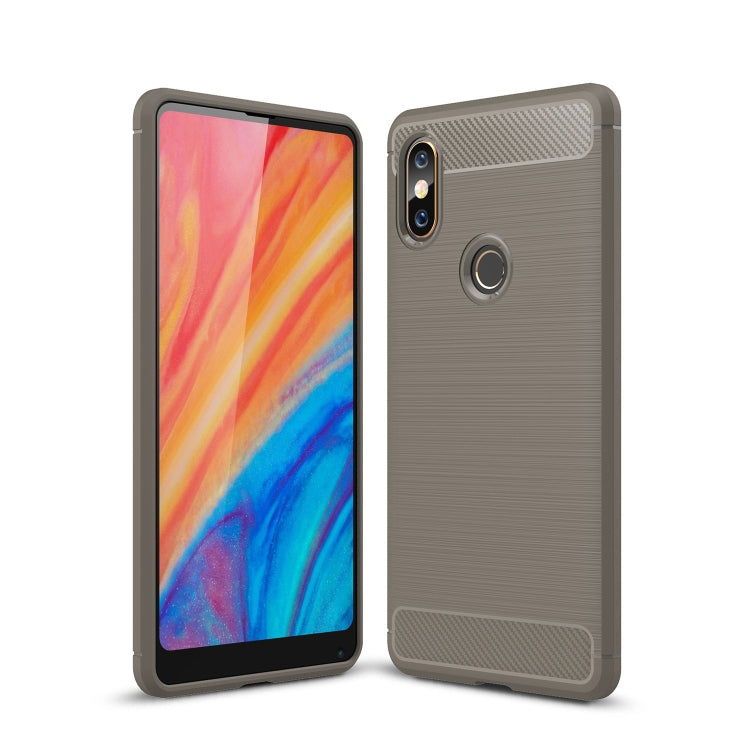 Brushed Texture Carbon Fiber Shockproof TPU for Xiaomi Mi Mix 2S