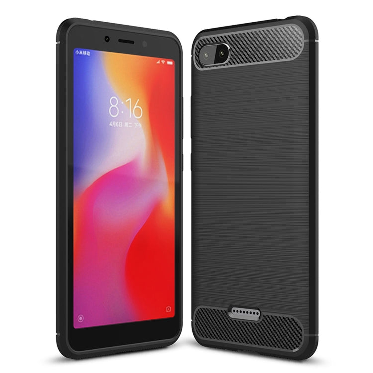 Brushed Texture Carbon Fiber Shockproof TPU Case for Xiaomi Redmi 6A