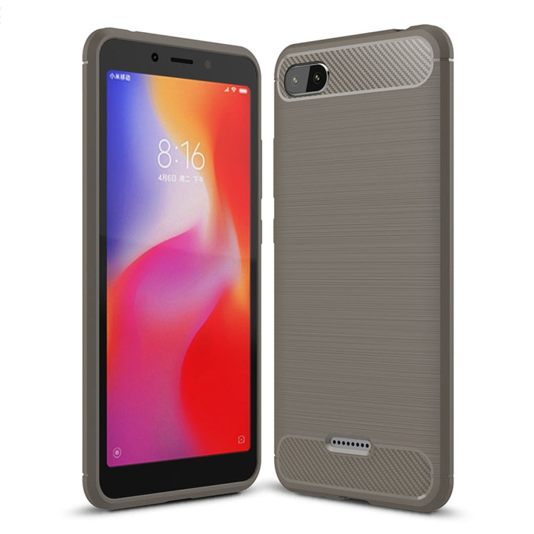 Brushed Texture Carbon Fiber Shockproof TPU Case for Xiaomi Redmi 6A