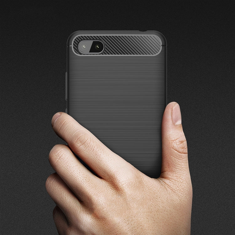 Brushed Texture Carbon Fiber Shockproof TPU Case for Xiaomi Redmi 6A