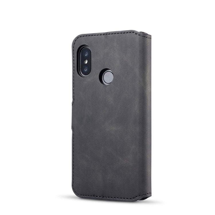 DG.MING Retro Oil Side Horizontal Flip Case for Xiaomi Redmi 6 Pro / MI A2 lite, with Holder & Card Slots & Wallet