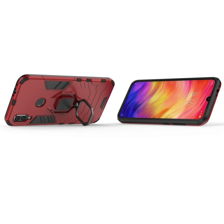 PC + TPU Shockproof Protective Case for Xiaomi Redmi Note 7, with Magnetic Ring Holder