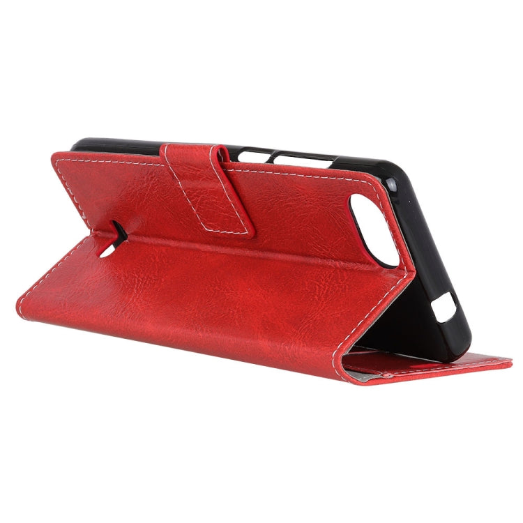 Retro Crazy Horse Texture Horizontal Flip Leather Case for Xiaomi Redmi 6A, with Holder & Card Slots & Photo Frame