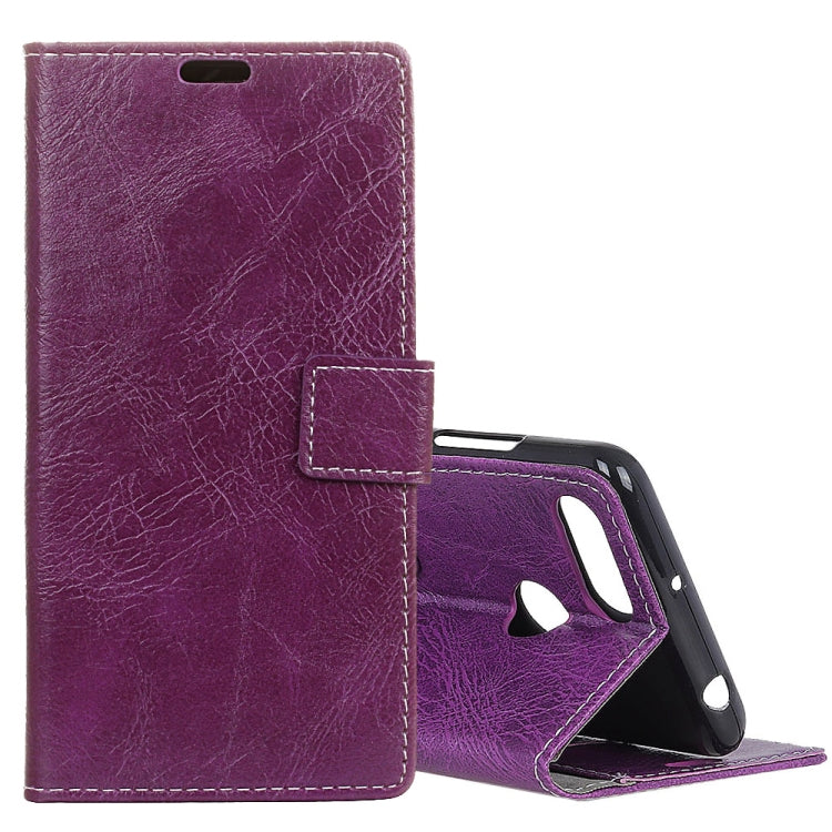 Retro Crazy Horse Texture Horizontal Flip Leather Case for Xiaomi Redmi 6, with Holder & Card Slots & Photo Frame
