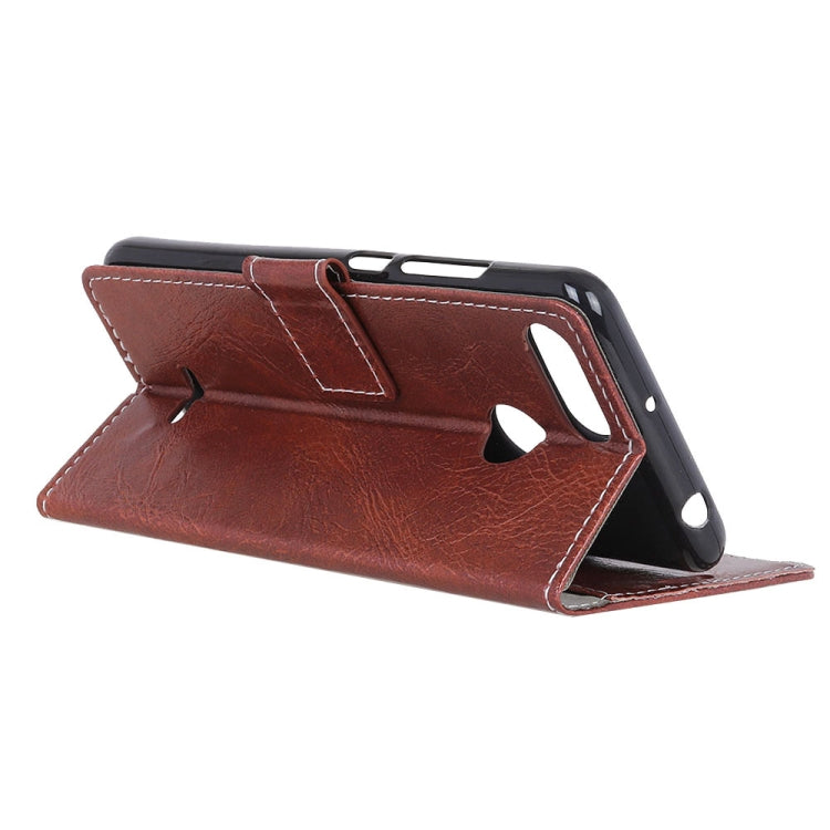 Retro Crazy Horse Texture Horizontal Flip Leather Case for Xiaomi Redmi 6, with Holder & Card Slots & Photo Frame