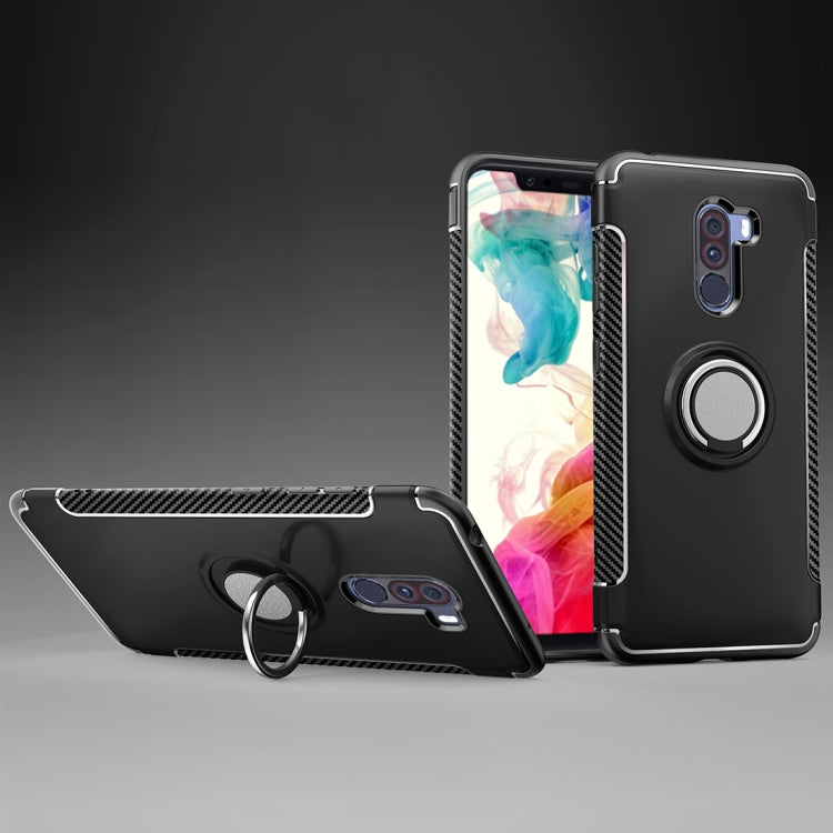 Anti-fall Car Magnetic Case with 360 Degree Rotating Armor Ring for Xiaomi Pocophone F1