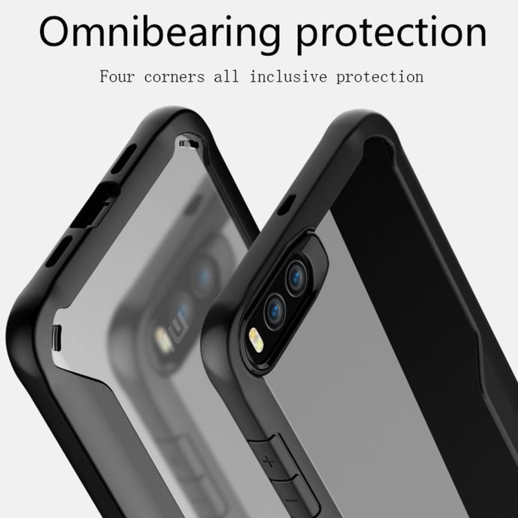 For Xiaomi  Note 3 Transparent PC + TPU Full Coverage Shockproof Protective Back Case (Red)