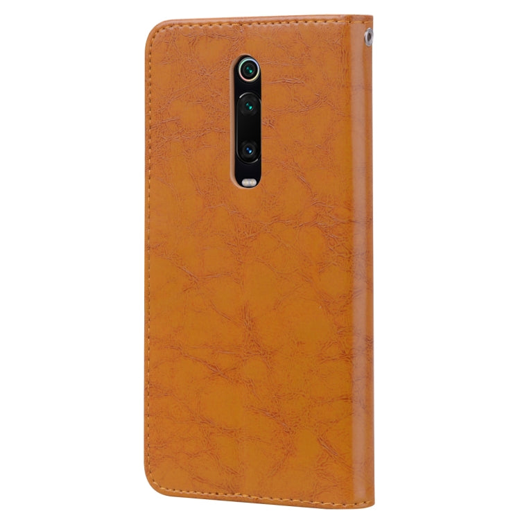 Business Style Oil Wax Texture Horizontal Flip Leather Case for Xiaomi Redmi K20 / K20 Pro, with Holder & Card Slots & Wallet