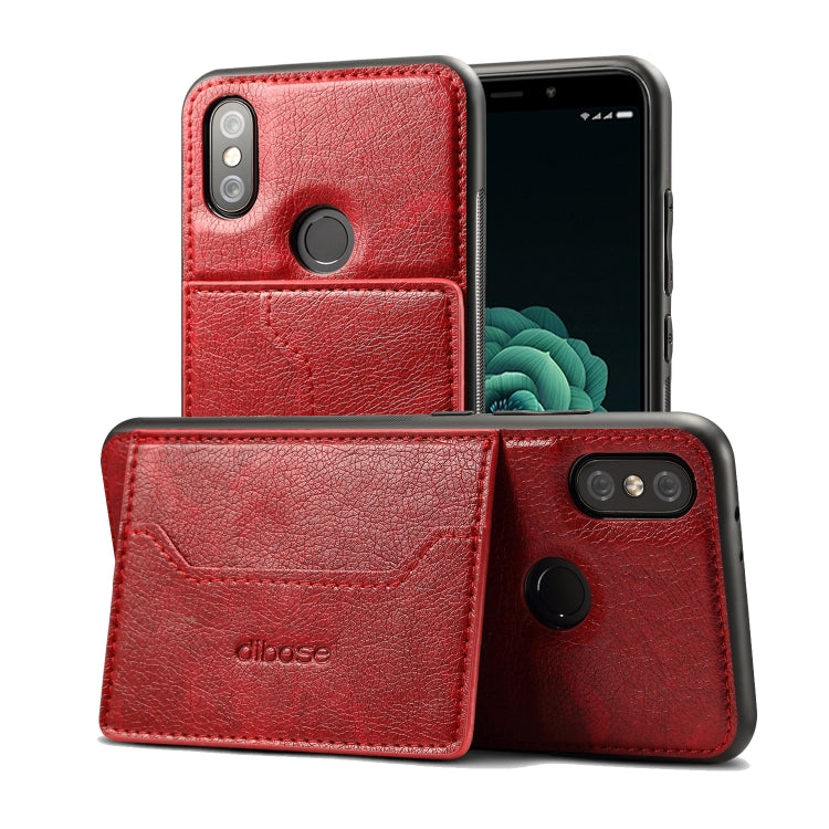 Dibase TPU + PC + PU Crazy Horse Texture Leather Case for Xiaomi Mi 6X / A2, with Holder & Card Slots