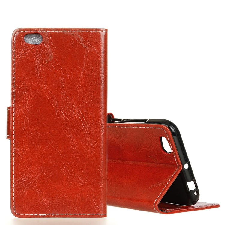 Retro Crazy Horse Texture Horizontal Flip Leather Case for Xiaomi Redmi Go, with Holder & Card Slots & Photo Frame