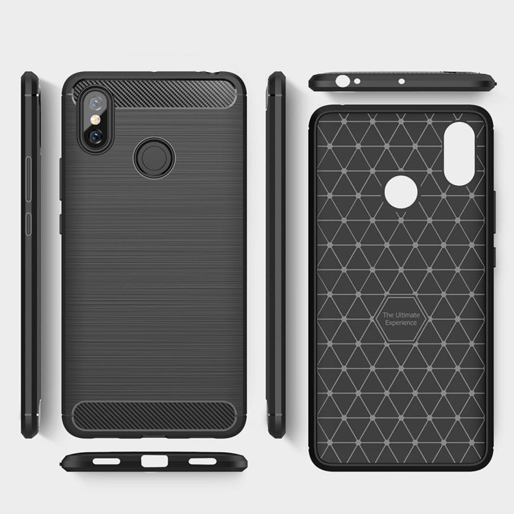 Brushed Texture Carbon Fiber Shockproof TPU Case for Xiaomi Mi Max 3