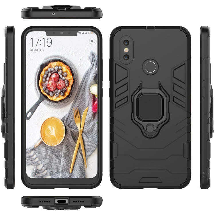 PC + TPU Shockproof Protective Case for Xiaomi Redmi Note 5, with Magnetic Ring Holder