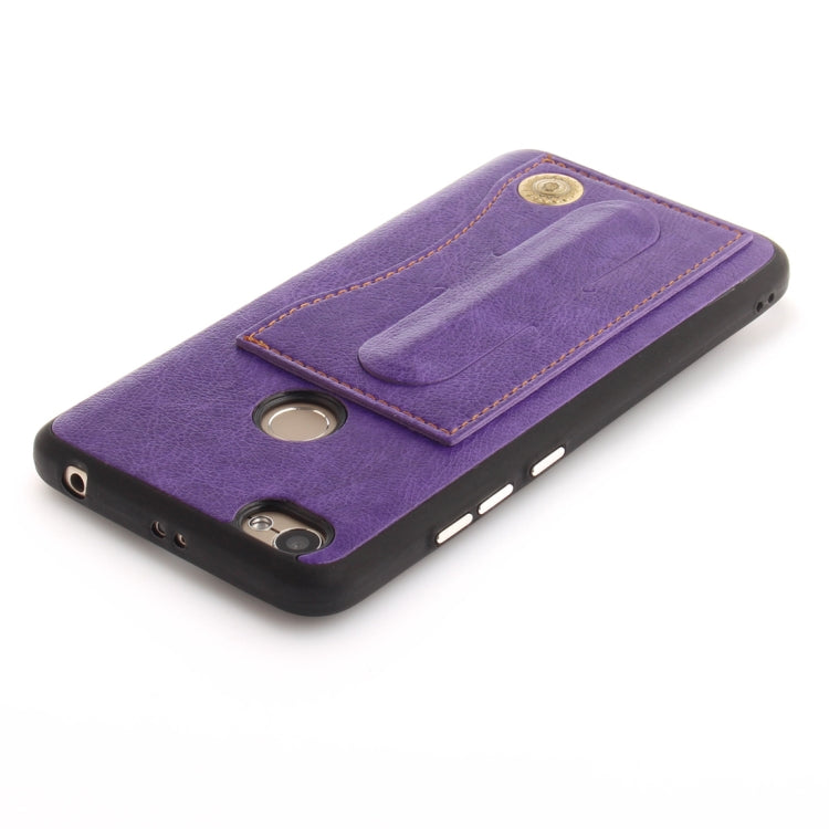 For Xiaomi  Redmi Note 5A TPU + Leather Pasted Litchi Texture Protective Back Case with Holder & Card Slots
