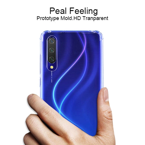 For Xiaomi Mi CC9 Four-Corner Shockproof Ultra-Thin Transparent TPU Case