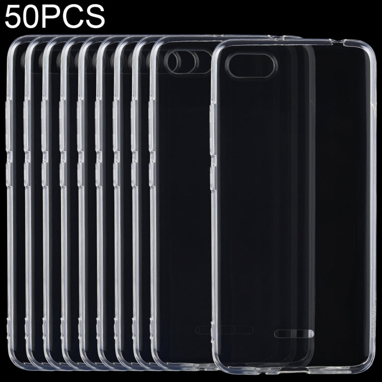 50 PCS Shockproof TPU Protective Back Case for Xiaomi Redmi 6A