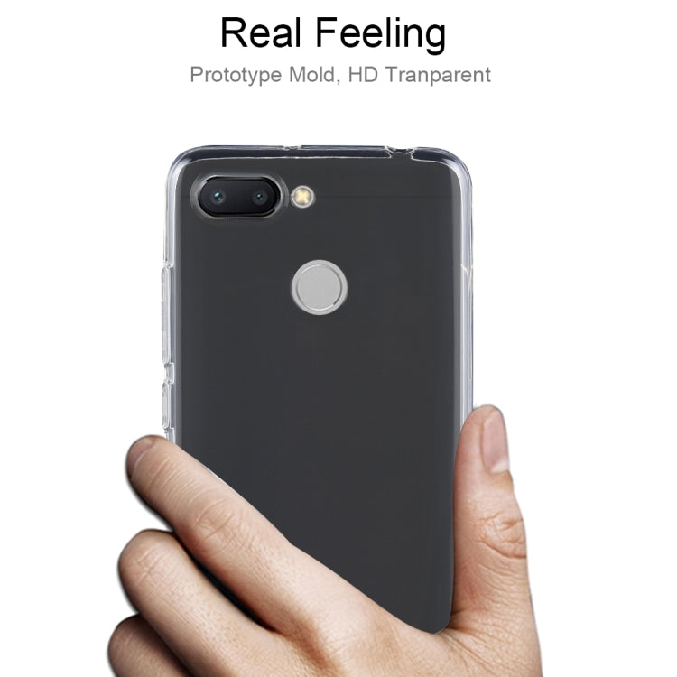50 PCS Shockproof TPU Protective Back Case for Xiaomi Redmi 6(Transparent)