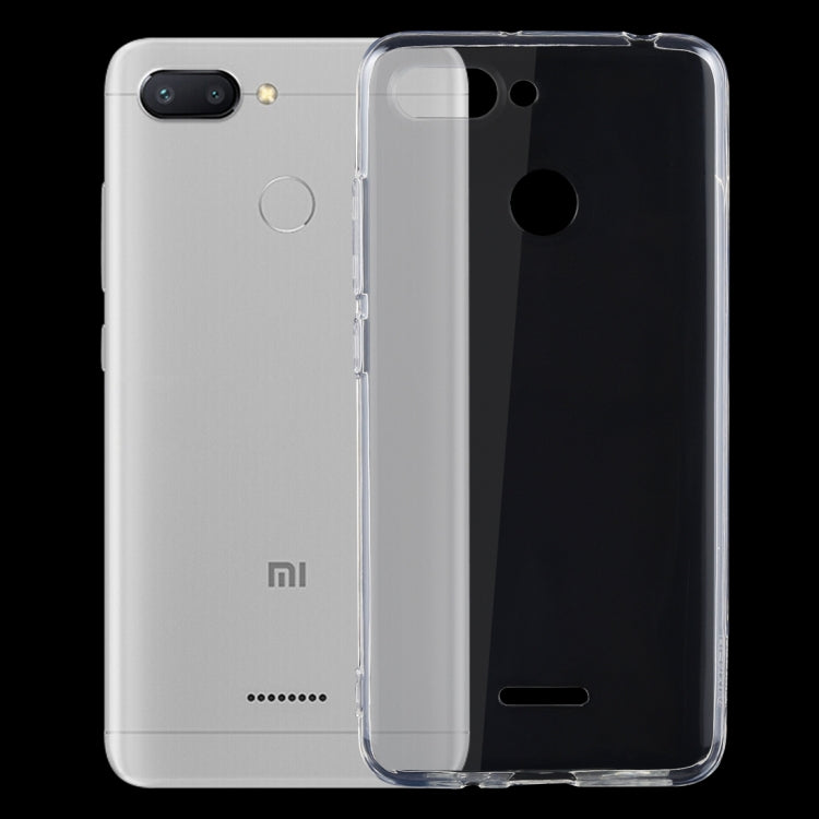 Shockproof TPU Protective Back Case for Xiaomi Redmi 6(Transparent)