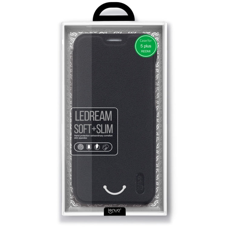 Lenuo for  Ledream Flip Series Xiaomi Redmi 5 Plus PU + PC Horizontal Flip Leather Case with Card Slots