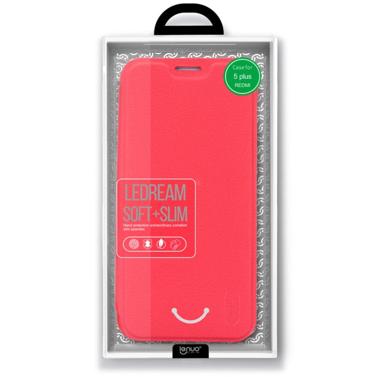 Lenuo for  Ledream Flip Series Xiaomi Redmi 5 Plus PU + PC Horizontal Flip Leather Case with Card Slots