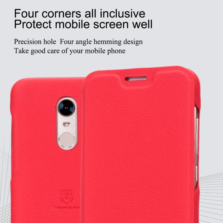 Lenuo for  Ledream Flip Series Xiaomi Redmi 5 Plus PU + PC Horizontal Flip Leather Case with Card Slots
