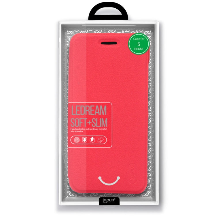 Lenuo for  Ledream Flip Series Xiaomi Redmi 5 PU + PC Horizontal Flip Leather Case with Card Slots